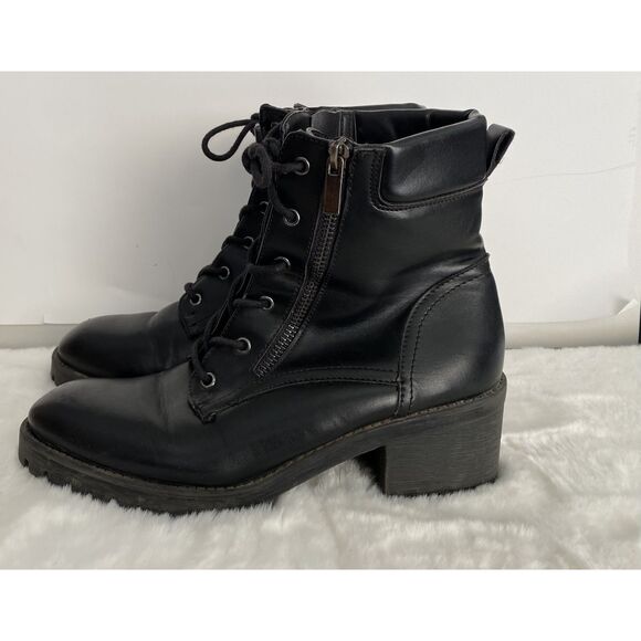 Madden Girl LaceUp Zip Combat Style Boots Size 8 Pre-Owned Good Condition - Picture 5 of 9